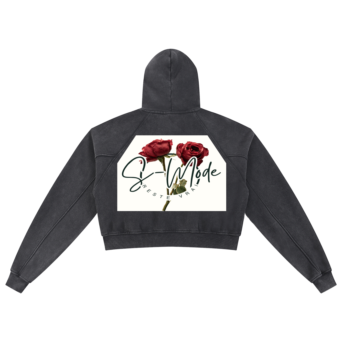 Snow Washed Cropped Hoodie