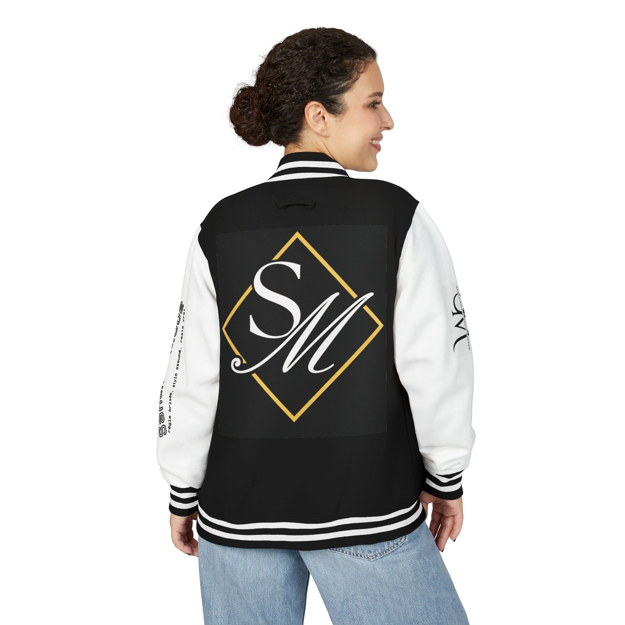Letterman Jacket — Monogram SM Varsity Bomber
