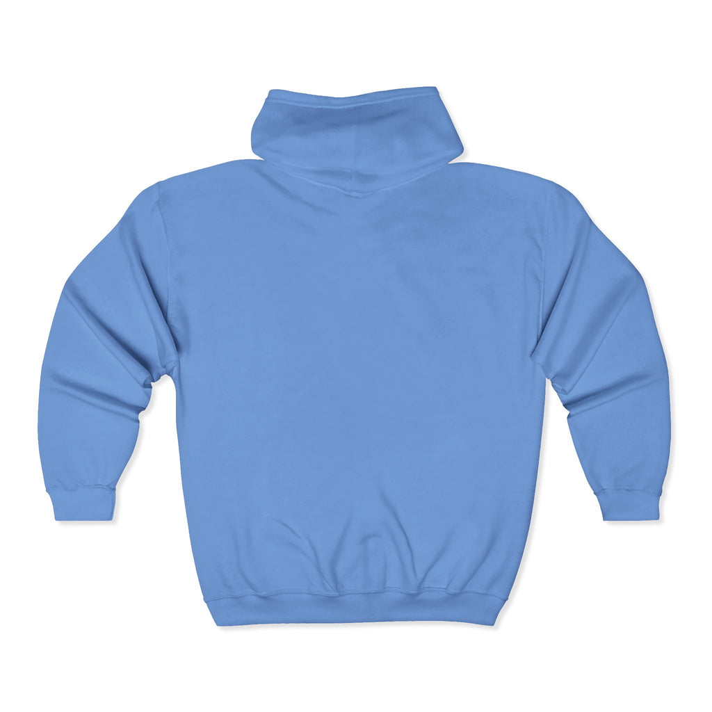 Full-Zip Hoodie with Small Mountain Logo - "SM" Minimalist Outdoor Zip-Up