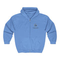 Full-Zip Hoodie with Small Mountain Logo - "SM" Minimalist Outdoor Zip-Up