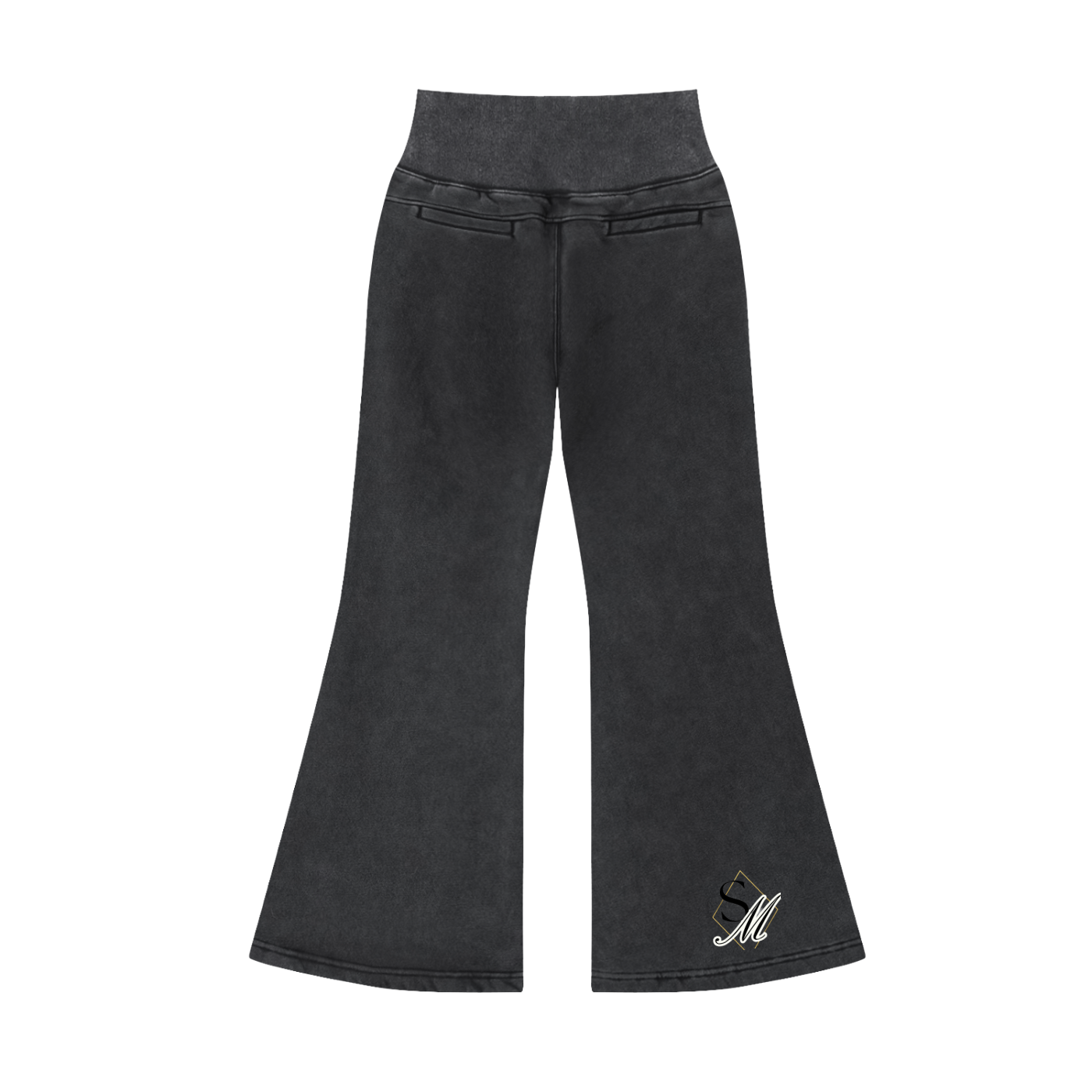 Vintage Washed Flared Fleece Pants