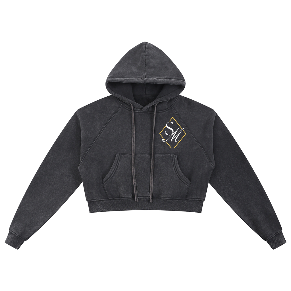 Snow Washed Cropped Hoodie