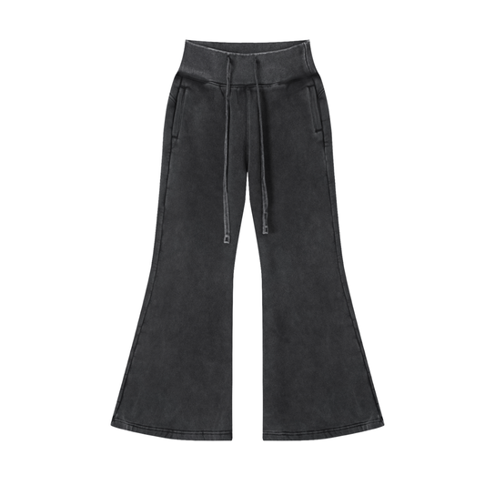 Vintage Washed Flared Fleece Pants