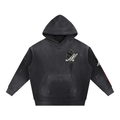 Vintage Washed Frayed Fleece Hoodie